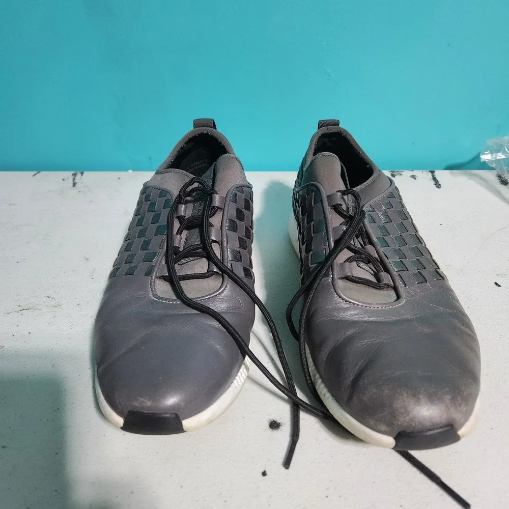 Womens Cole Haan Studio Grand Weave Black Leather Shoes‎ Sneakers Size 8c
